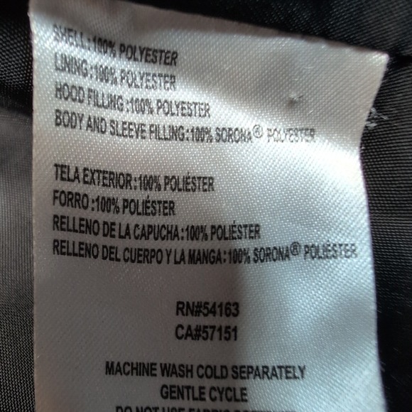 Tommy‎ Hilfiger Jacket Womens M Black Hood Zip Up Gorpcore Pockets Puffer Logo - Picture 7 of 12